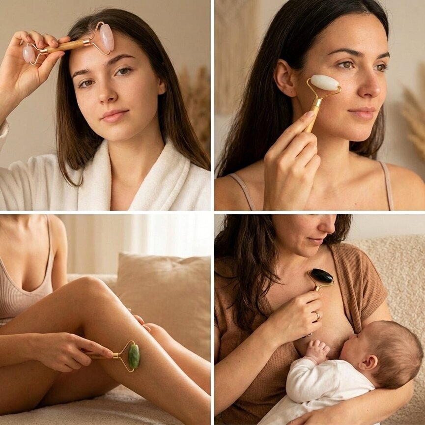 Bamboo Switch Facial Massage Roller