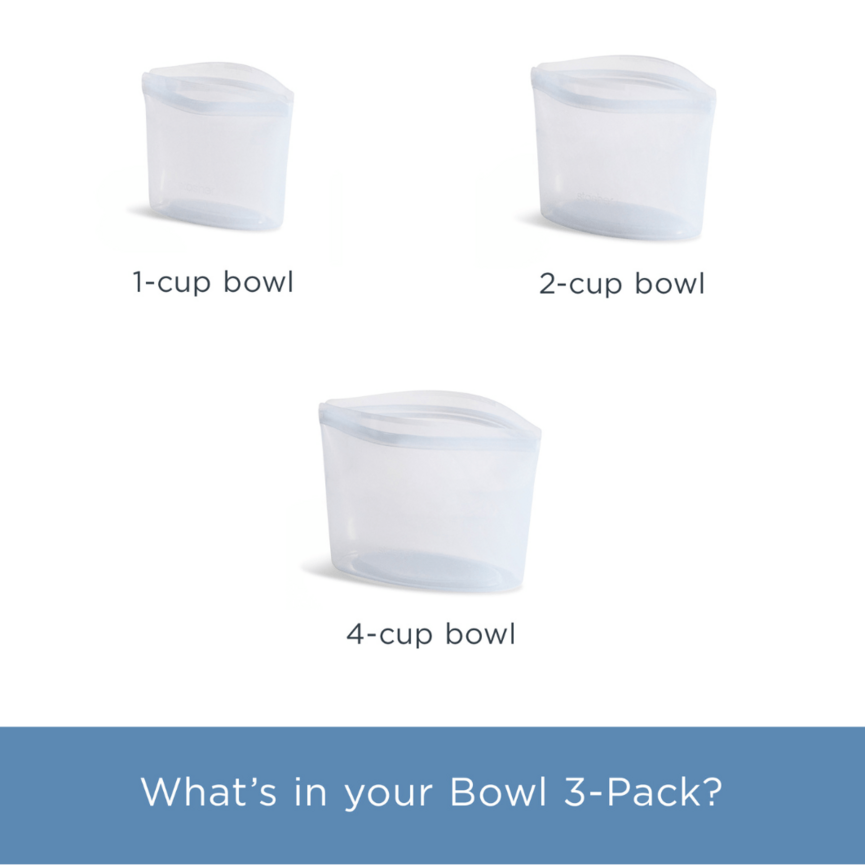 Reusable Silicone Bowl (3-Pack Bundle)