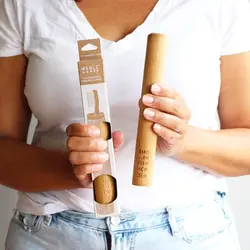 Bamboo Toothbrush Travel Case