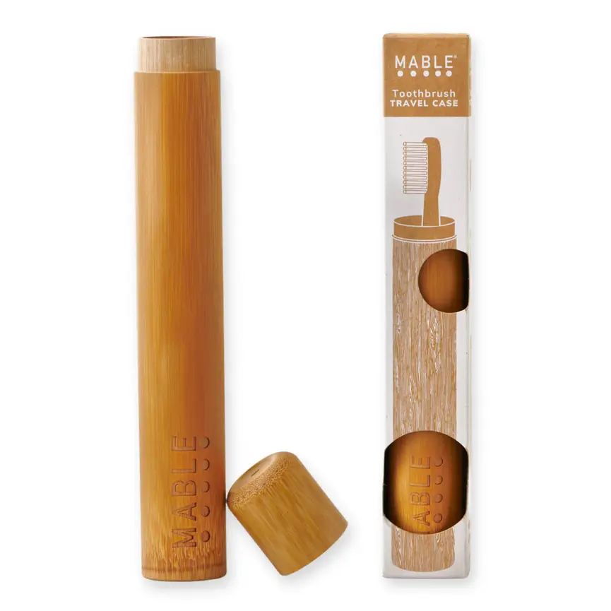 Bamboo Toothbrush Travel Case