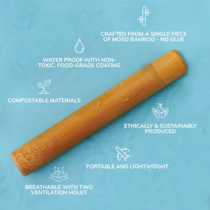 Bamboo Toothbrush Travel Case