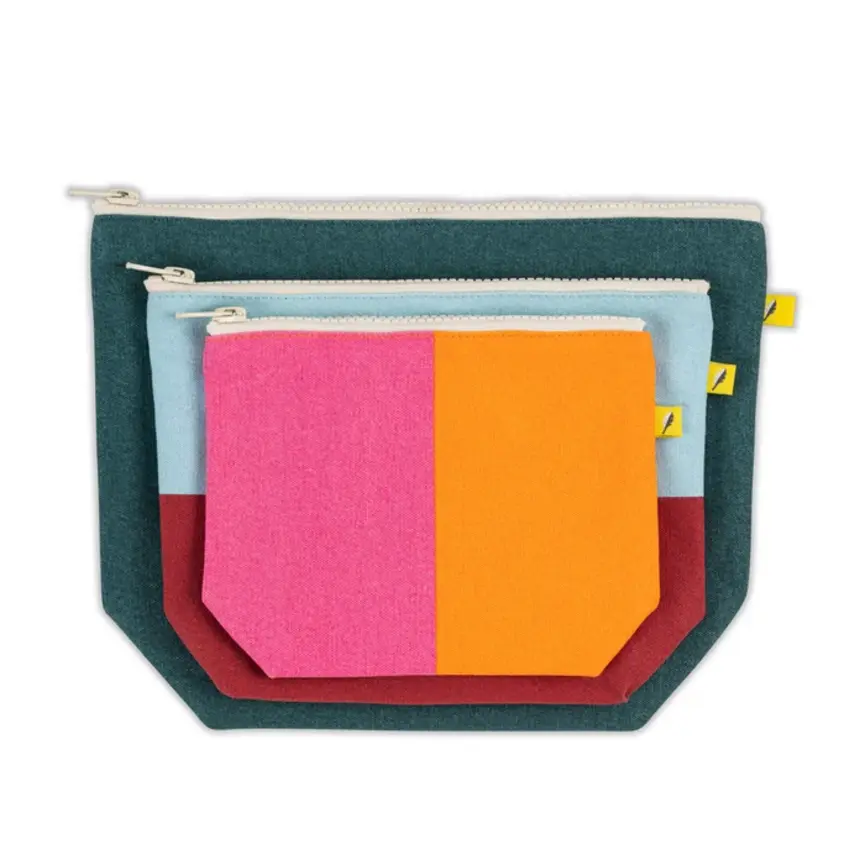 Zip Set of 3 Pouches