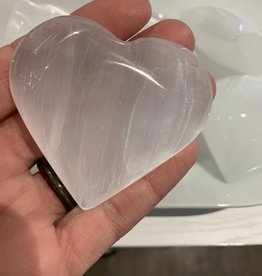 Selenite Heart | 70MM | Morocco