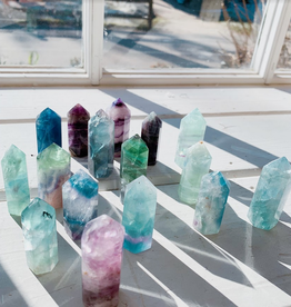Village - Charleston Fluorite | Standing Points | 45-55mm | China