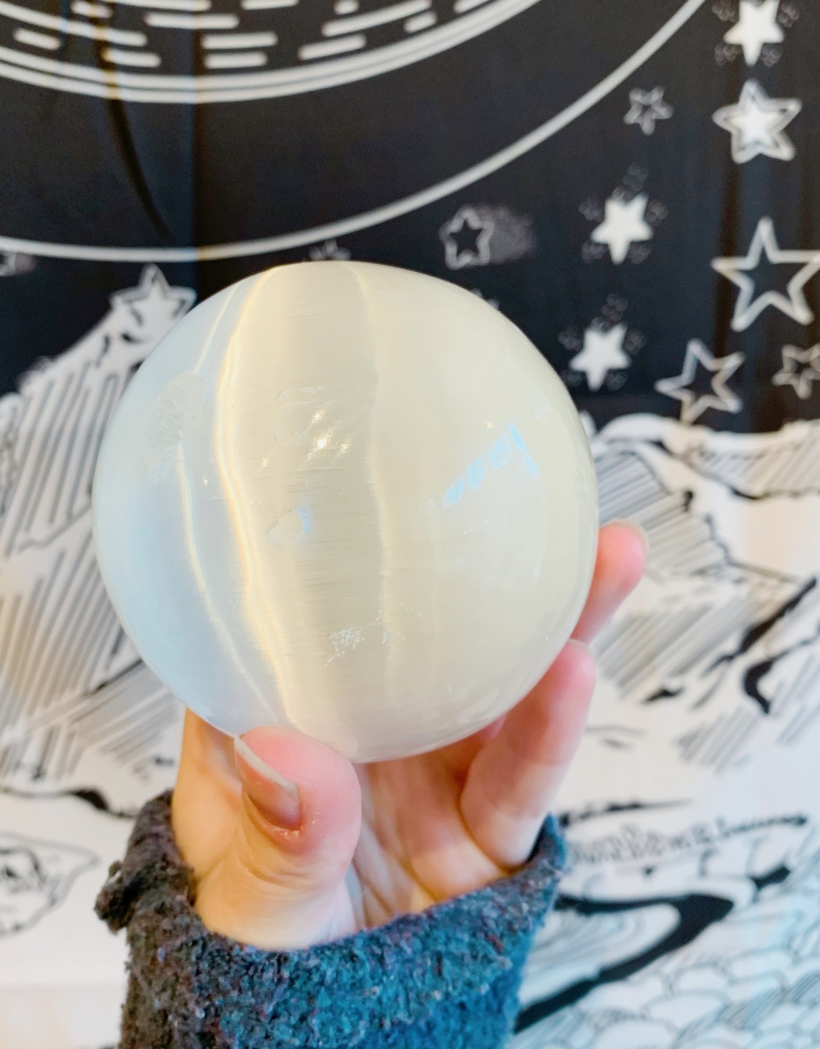 Selenite Sphere | 70-80MM | Morocco