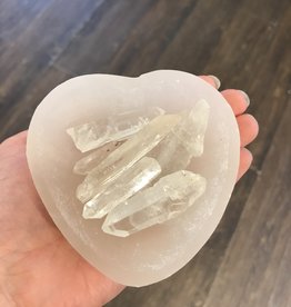 Pelham Grayson Selenite Charging Bowl - Heart