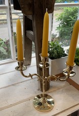 New Age Imports, Inc. Solid Brass 3-Candle Holder