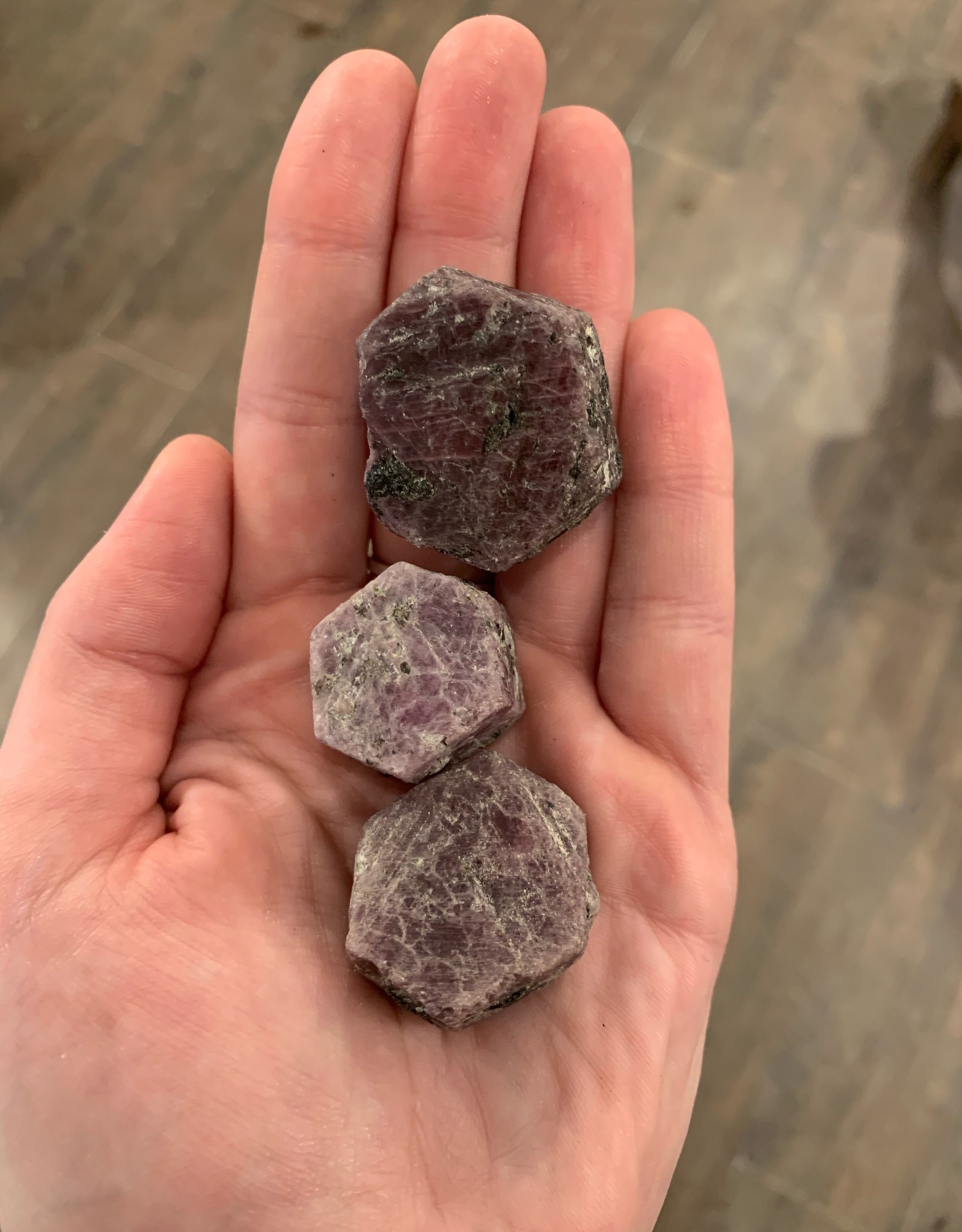 Hexagonal Ruby Natural Cluster | 20-35mm | India