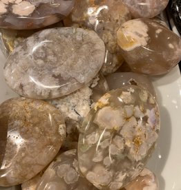 Flower Agate Palmstone | 40-55mm | Madagascar