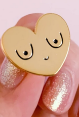 Gold Boob Enamel Pin