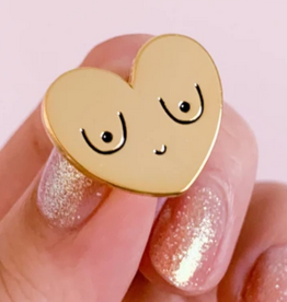 Gold Boob Enamel Pin