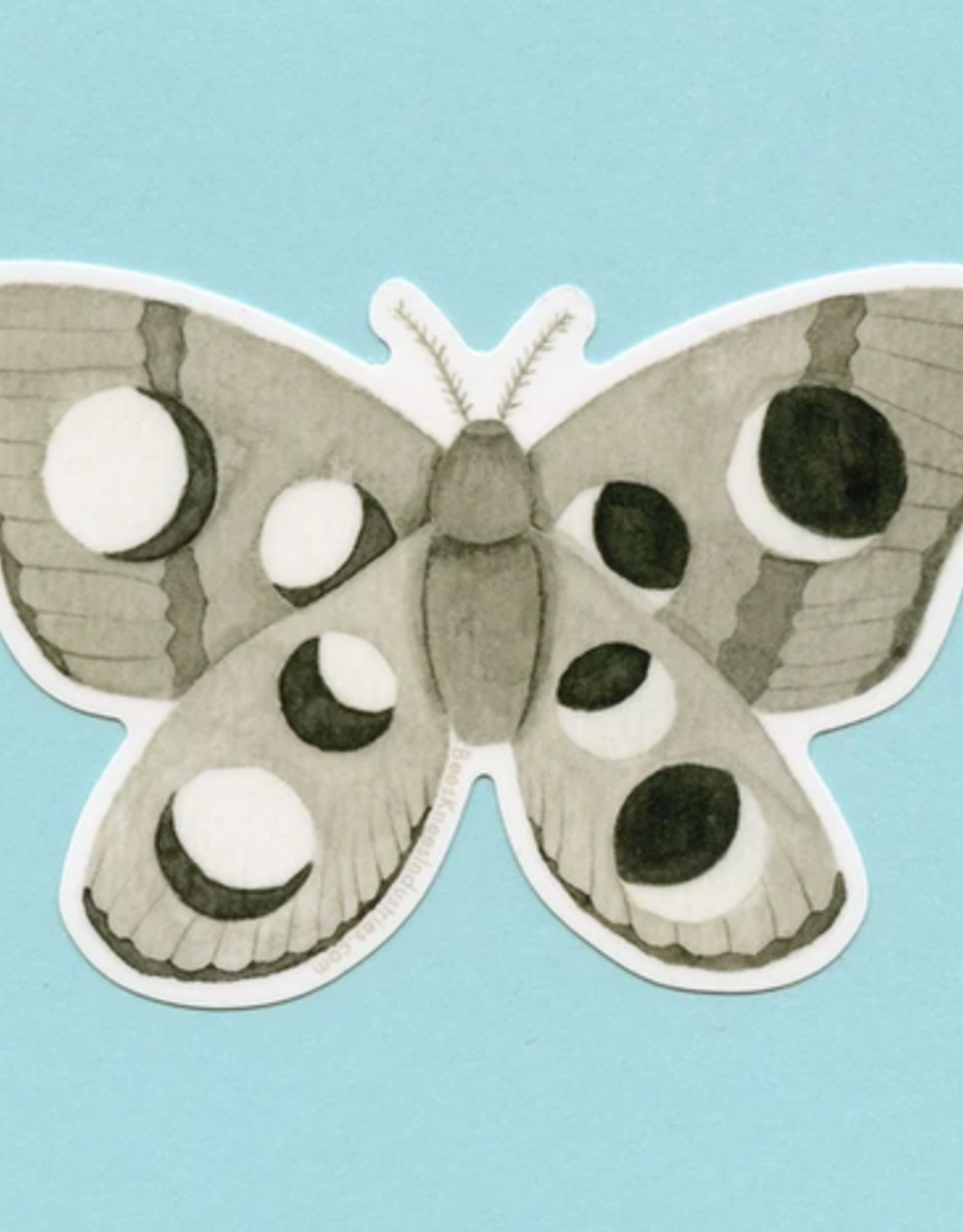 Lunar Moth Vinyl Sticker