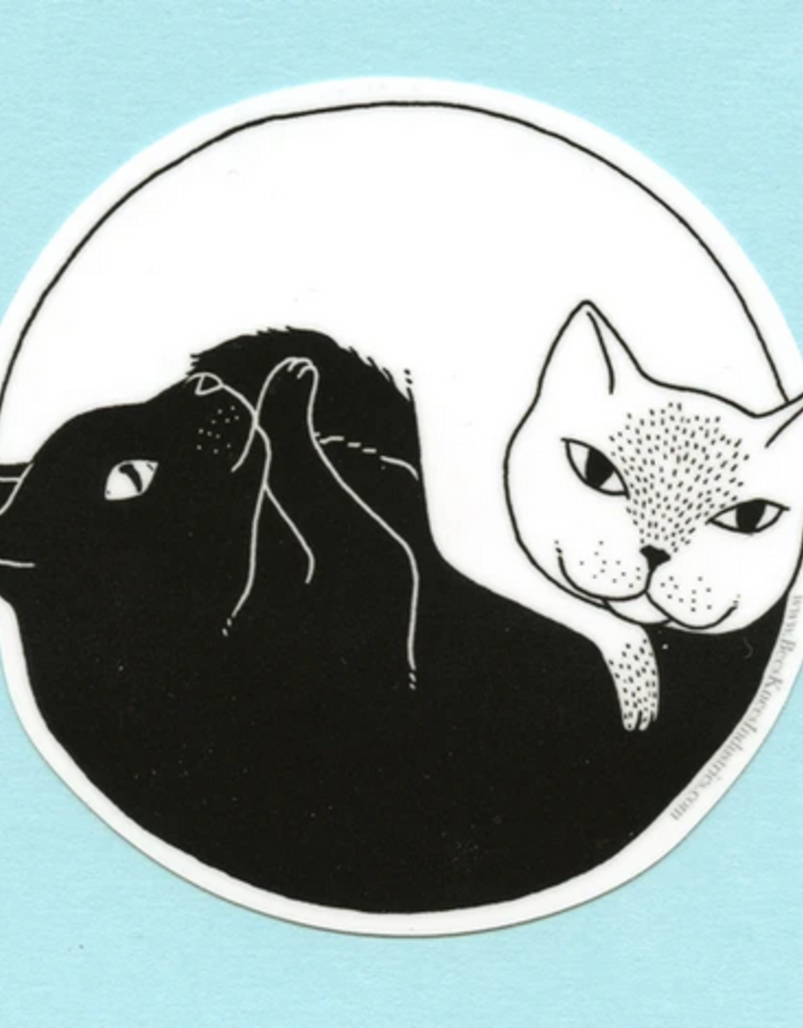 Yin Yang Cats Vinyl Sticker
