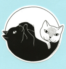 Yin Yang Cats Vinyl Sticker