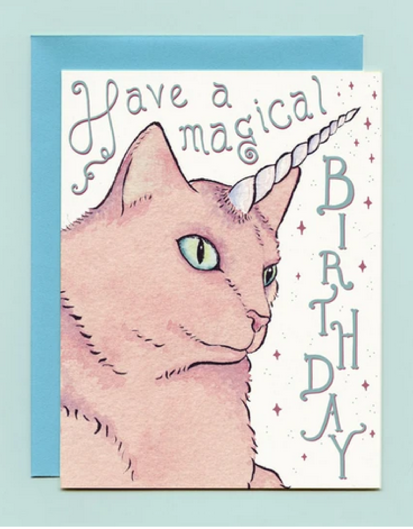 Caticorn Birthday Card