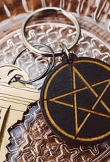 *Pentagram Wooden Keychain *Pentagram Wooden Keychain