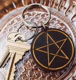 *Pentagram Wooden Keychain