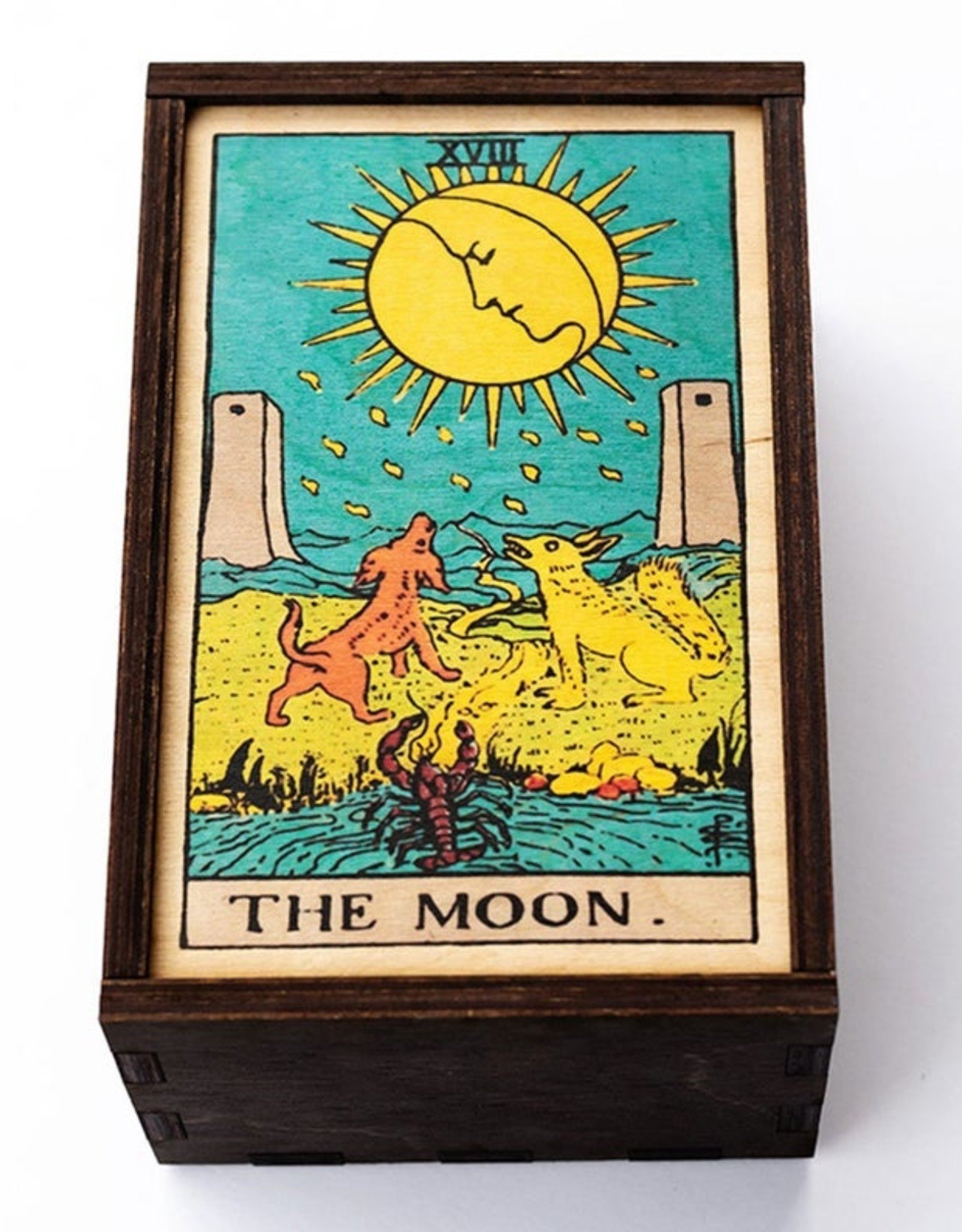 Most Amazing Tarot - 18 - The Moon Full Color Box: 4"x6"