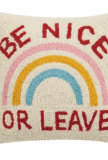 Be Nice or Leave Hook Pillow
