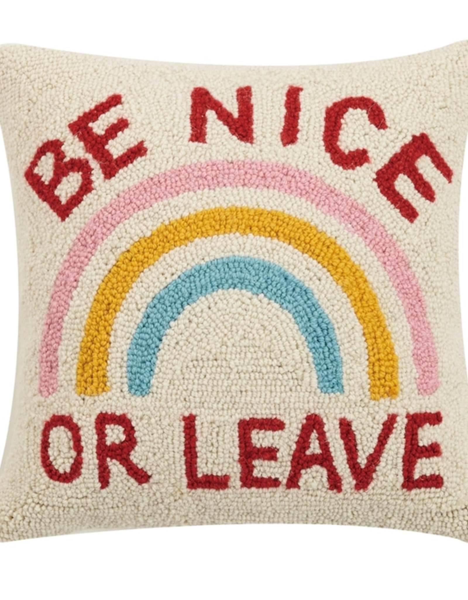 Be Nice or Leave Hook Pillow