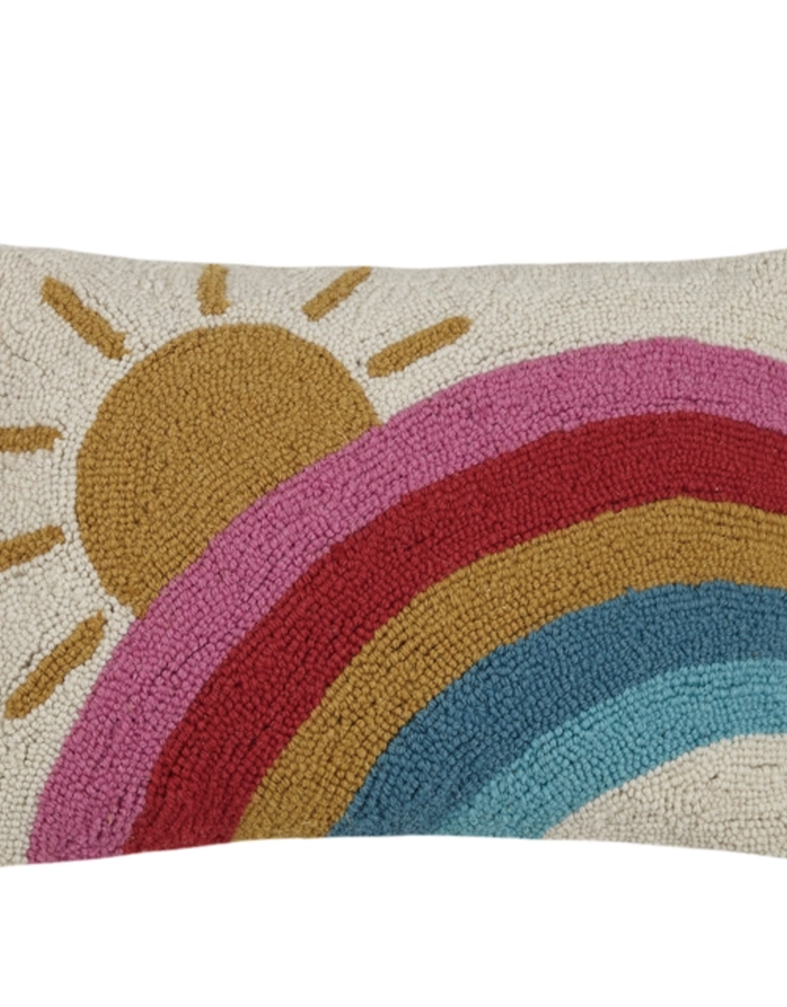 Sun and Rainbow Hook Pillow