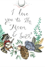 Love You To The Moon Greeting Card