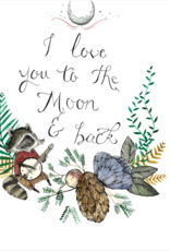 Marika Paz Illustration Love You To The Moon Greeting Card