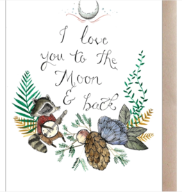 Love You To The Moon Greeting Card