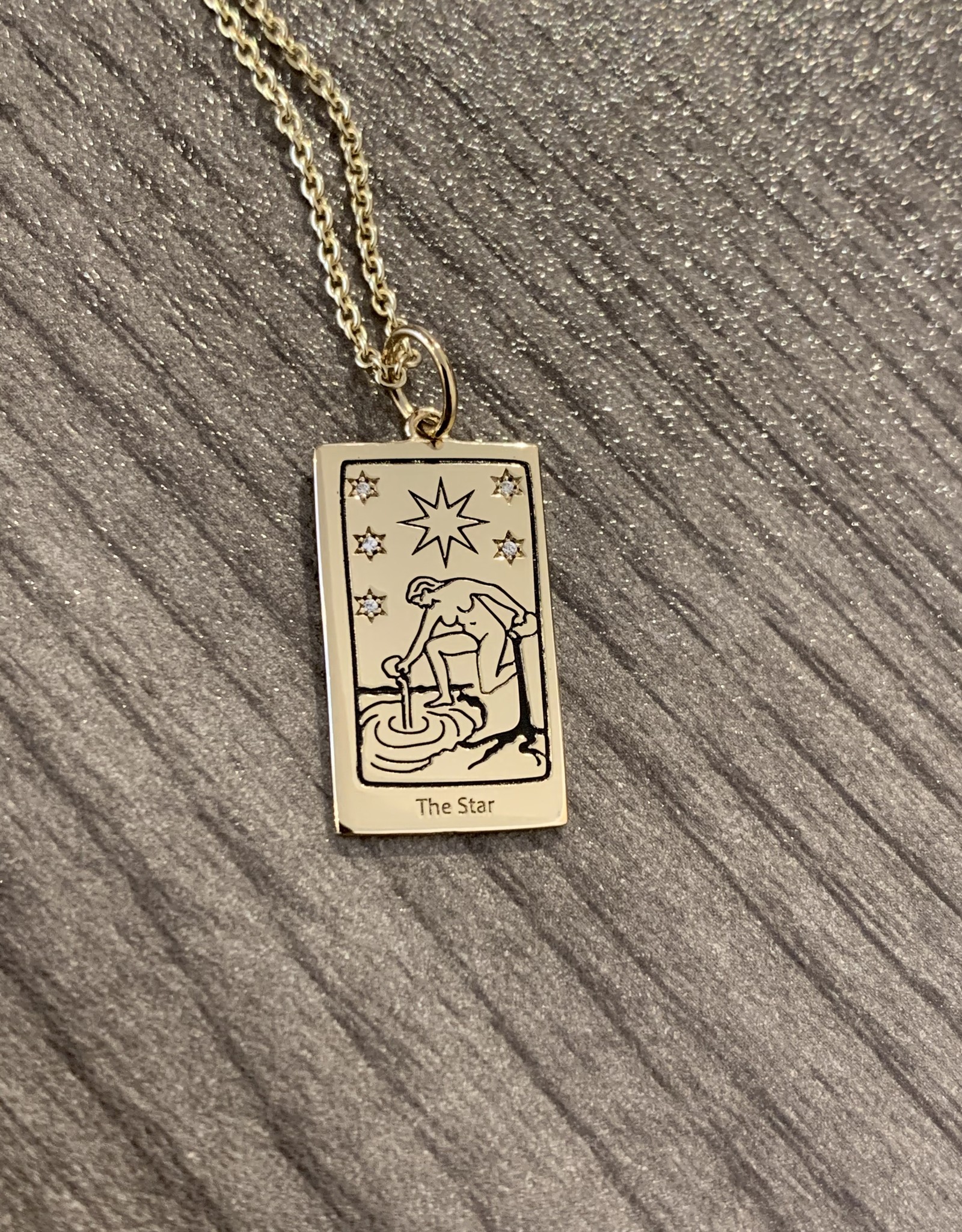 The Star Tarot Charm With Chain Becca