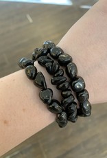 Shungite | Tumbled Stretch Bracelet | 7-10mm | Russia