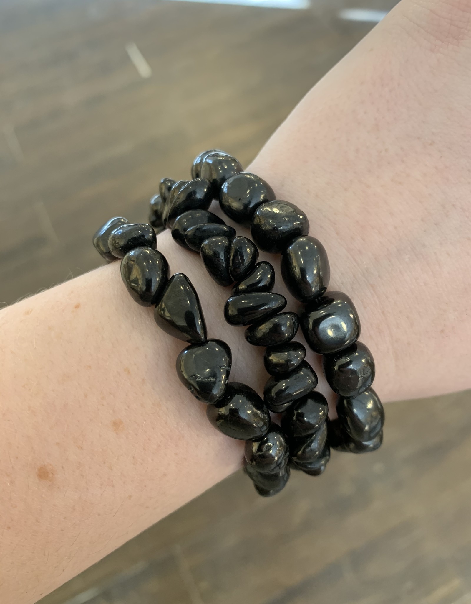 Shungite | Tumbled Stretch Bracelet | 7-10mm | Russia
