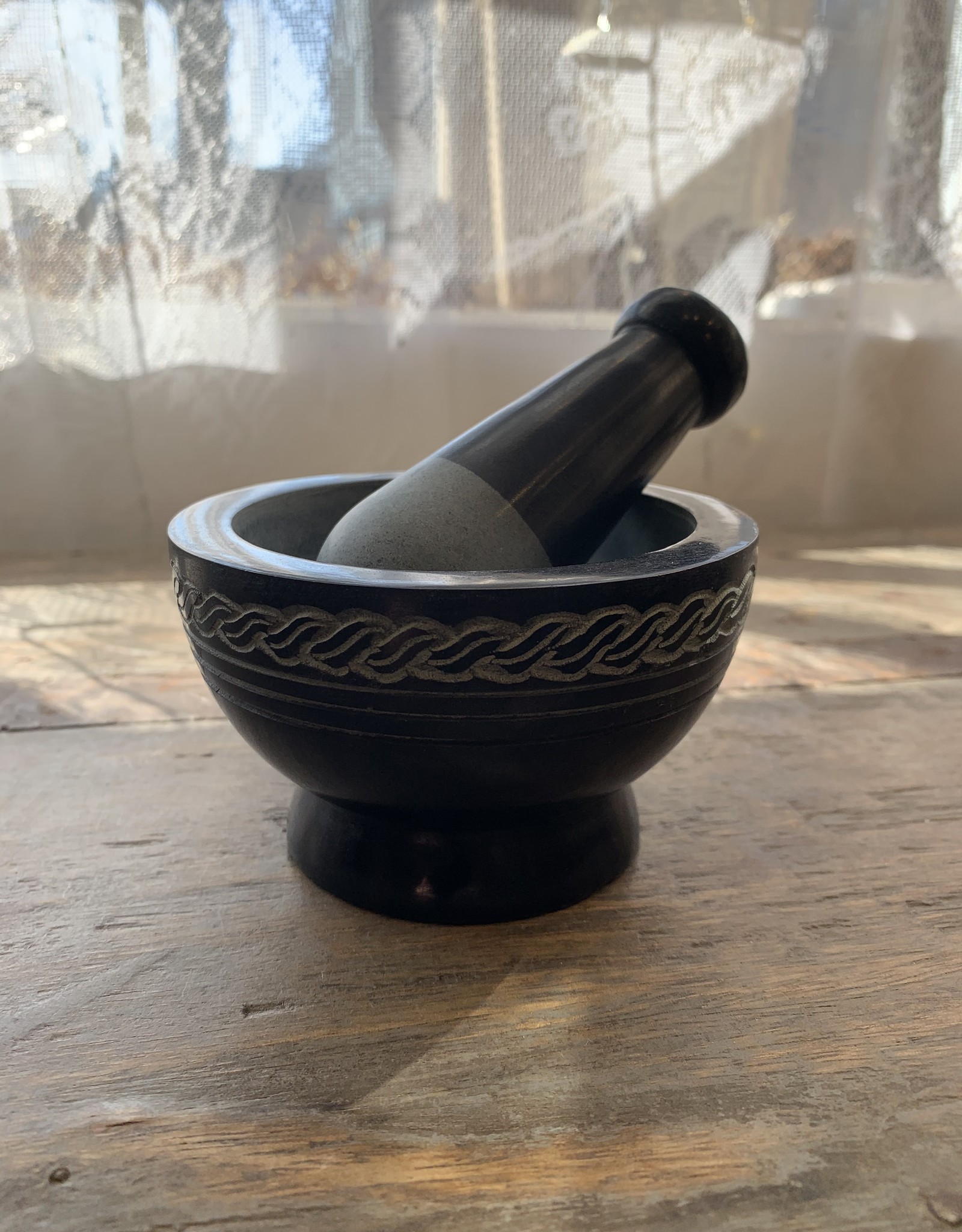 New Age Imports, Inc. *Mortar and Pestle Soapstone