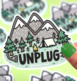 Unplug in Nature Vinyl Sticker