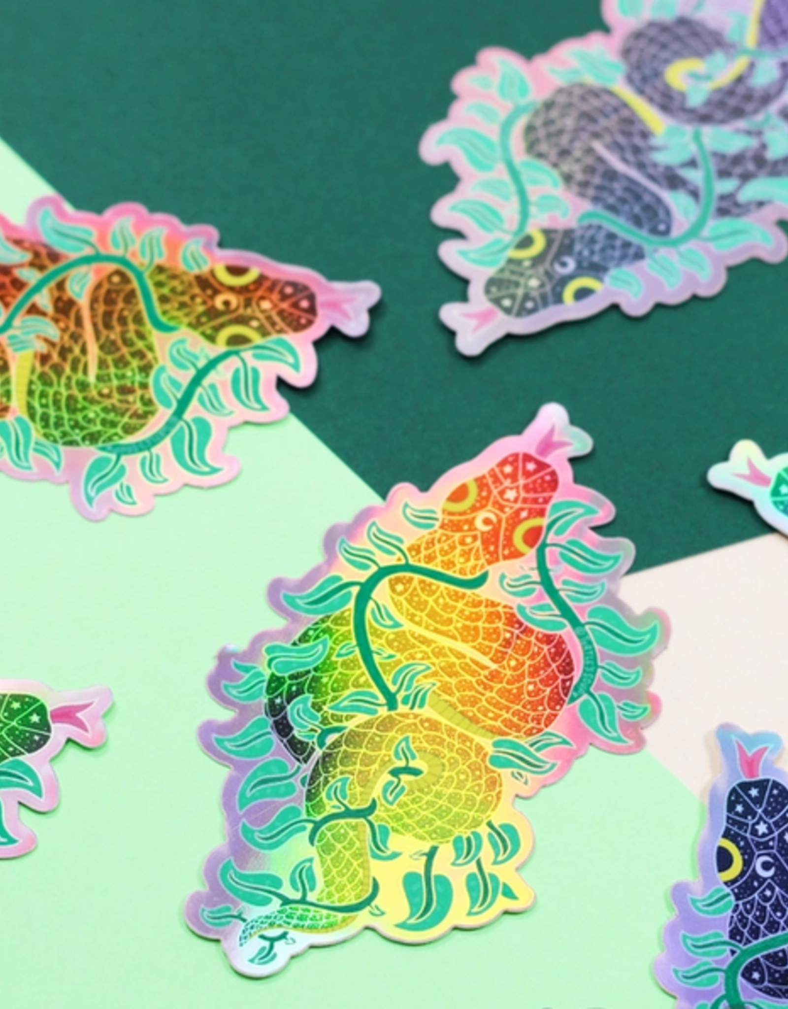 *Climbing Vine Snake Vinyl Sticker (Holographic)