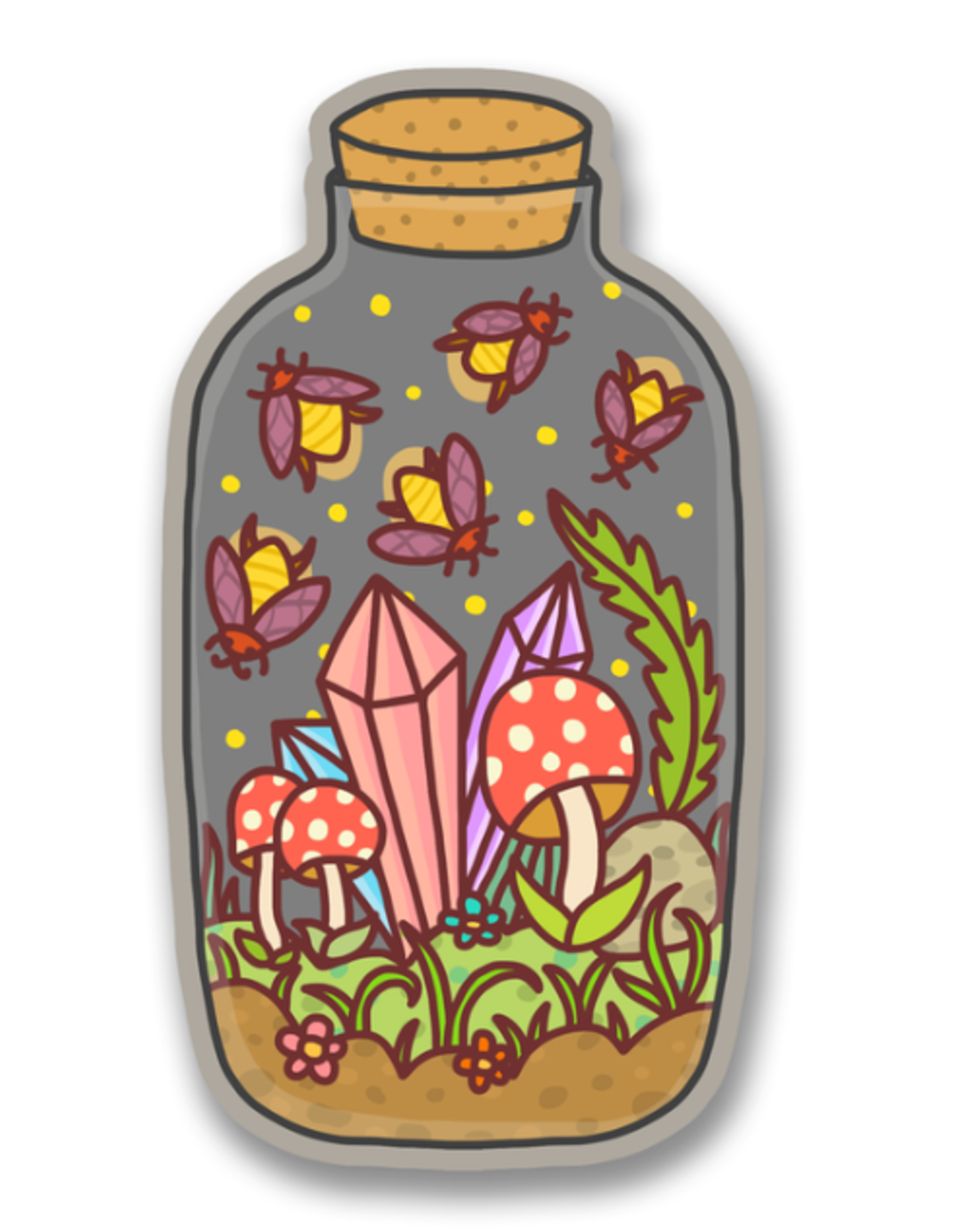 *Firefly Terrarium Vinyl Sticker