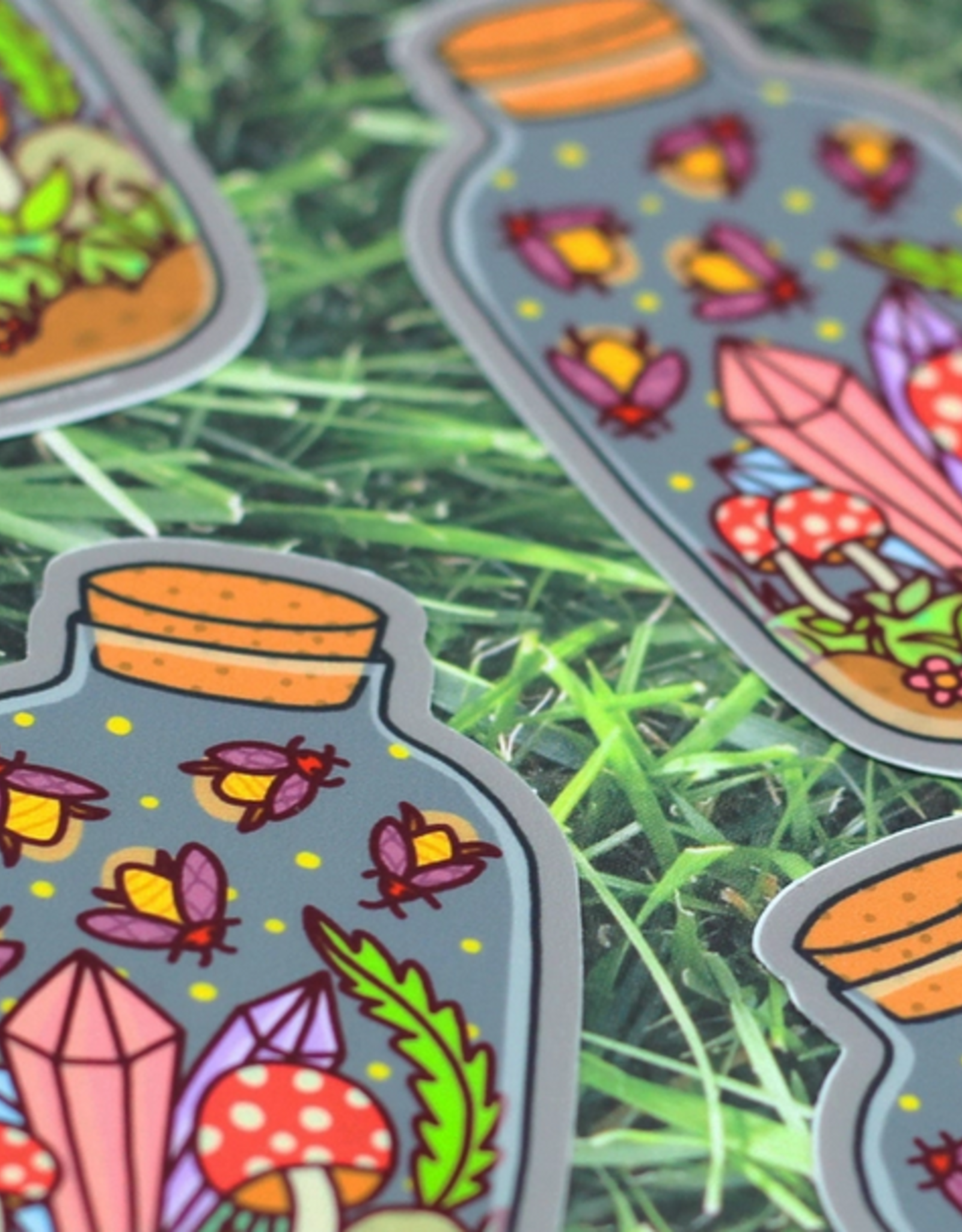 *Firefly Terrarium Vinyl Sticker