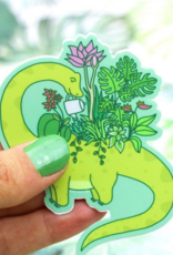 Turtle's Soup Leafy Brontosaurus Vinyl Sticker