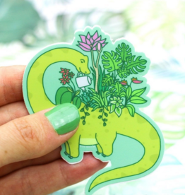 Leafy Brontosaurus Vinyl Sticker