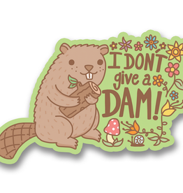 I Don't Give A Dam Beaver Vinyl Sticker