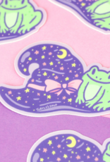 *Witchy Frog Hat Halloween Vinyl Sticker