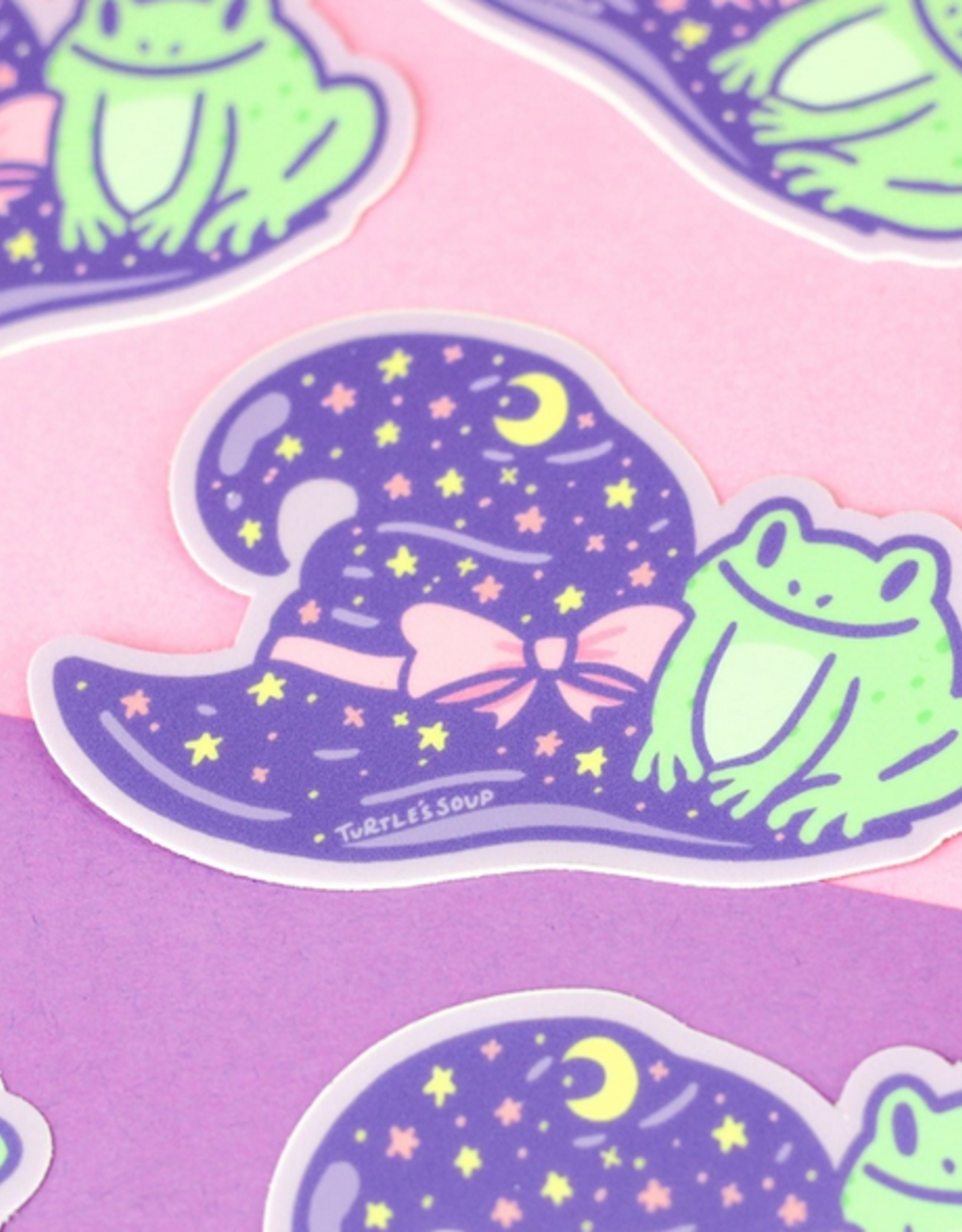 *Witchy Frog Hat Halloween Vinyl Sticker