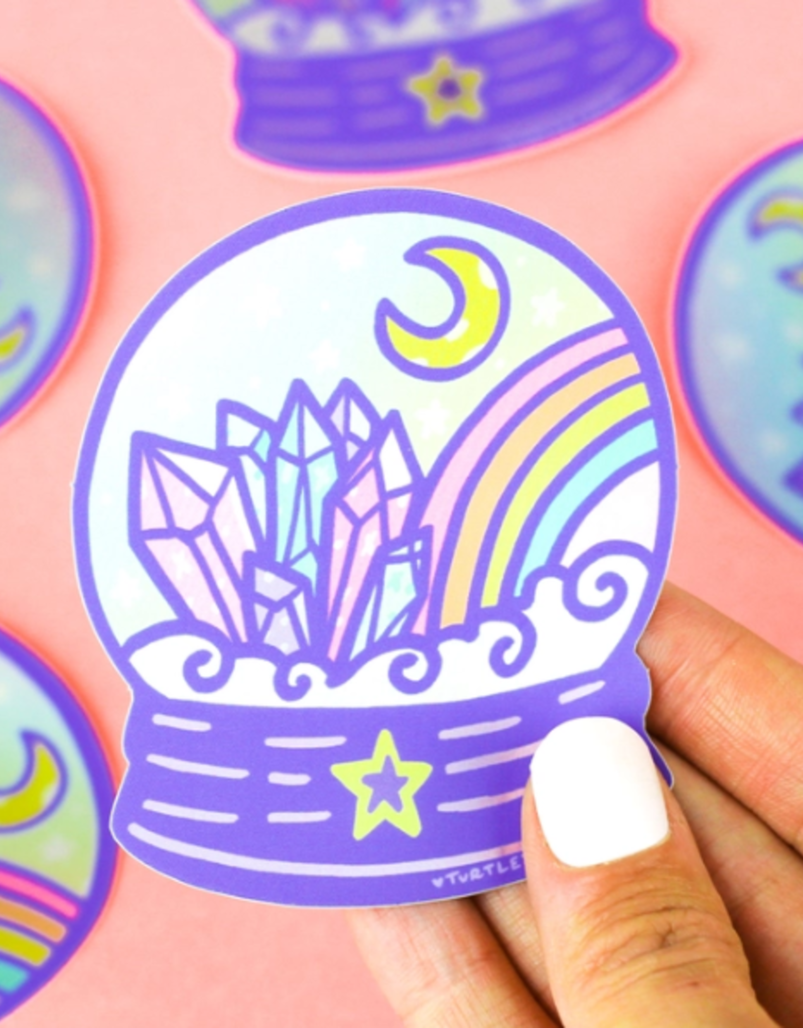 Crystal Ball Fortune Teller Vinyl Sticker (Holographic)