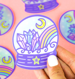 Crystal Ball Fortune Teller Vinyl Sticker (Holographic)