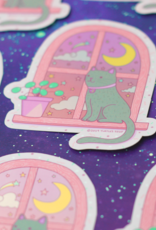 Magical Cat Moonlight Vinyl Sticker (Holographic) Magical Cat Moonlight Vinyl Sticker (Holographic)