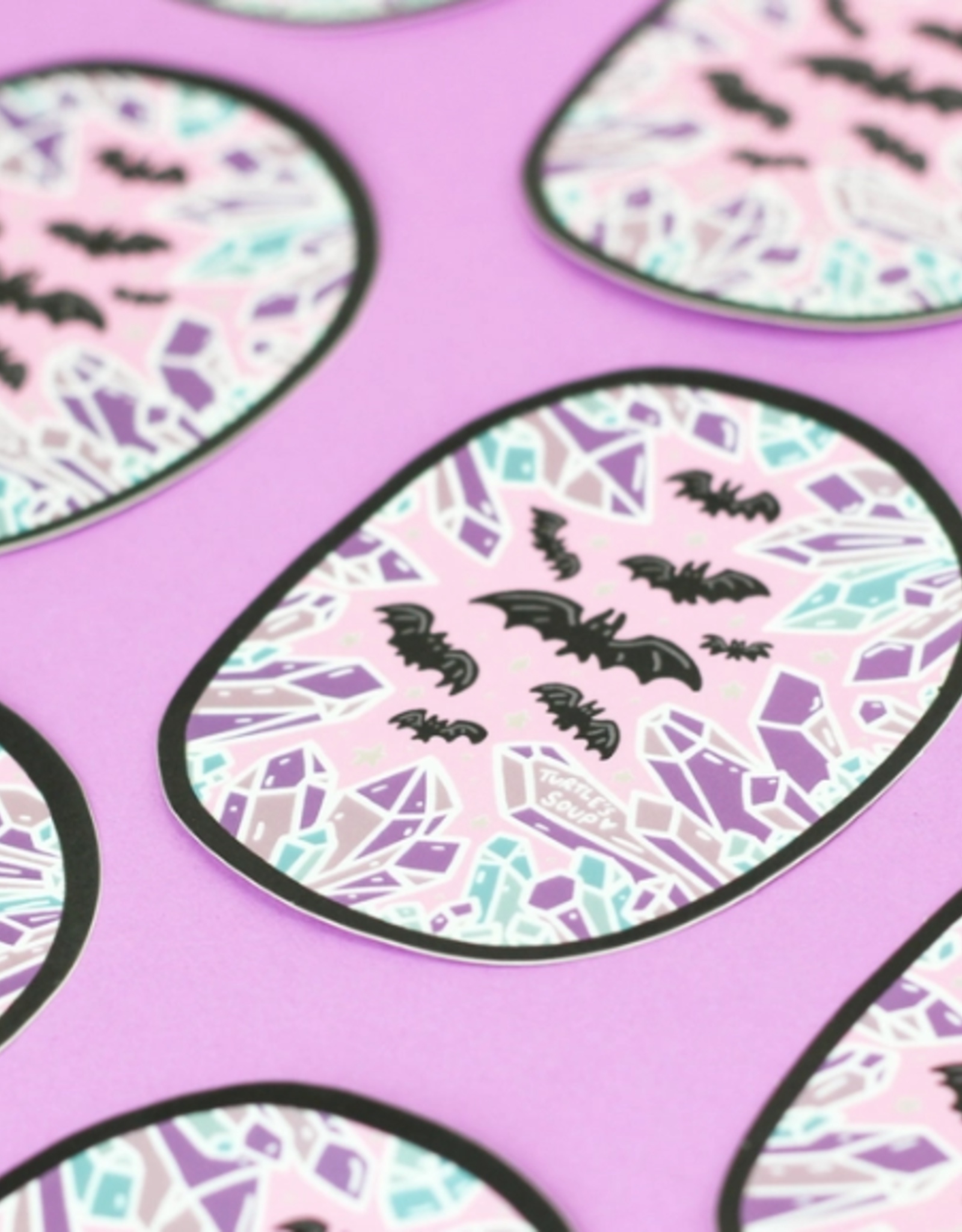*Crystal Cave Bats Vinyl Sticker (Holographic)