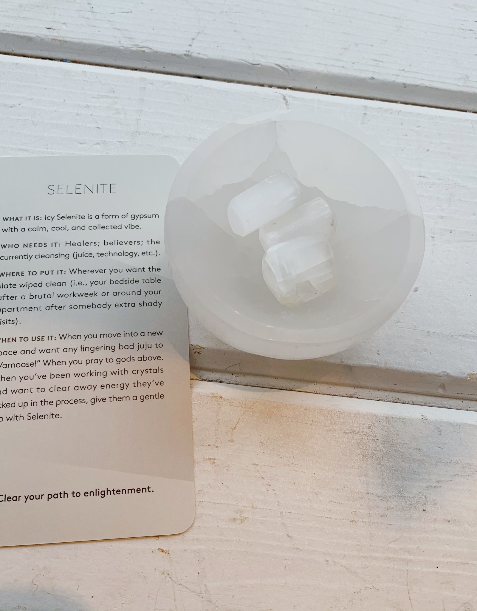 Selenite Charging Bowl - Round