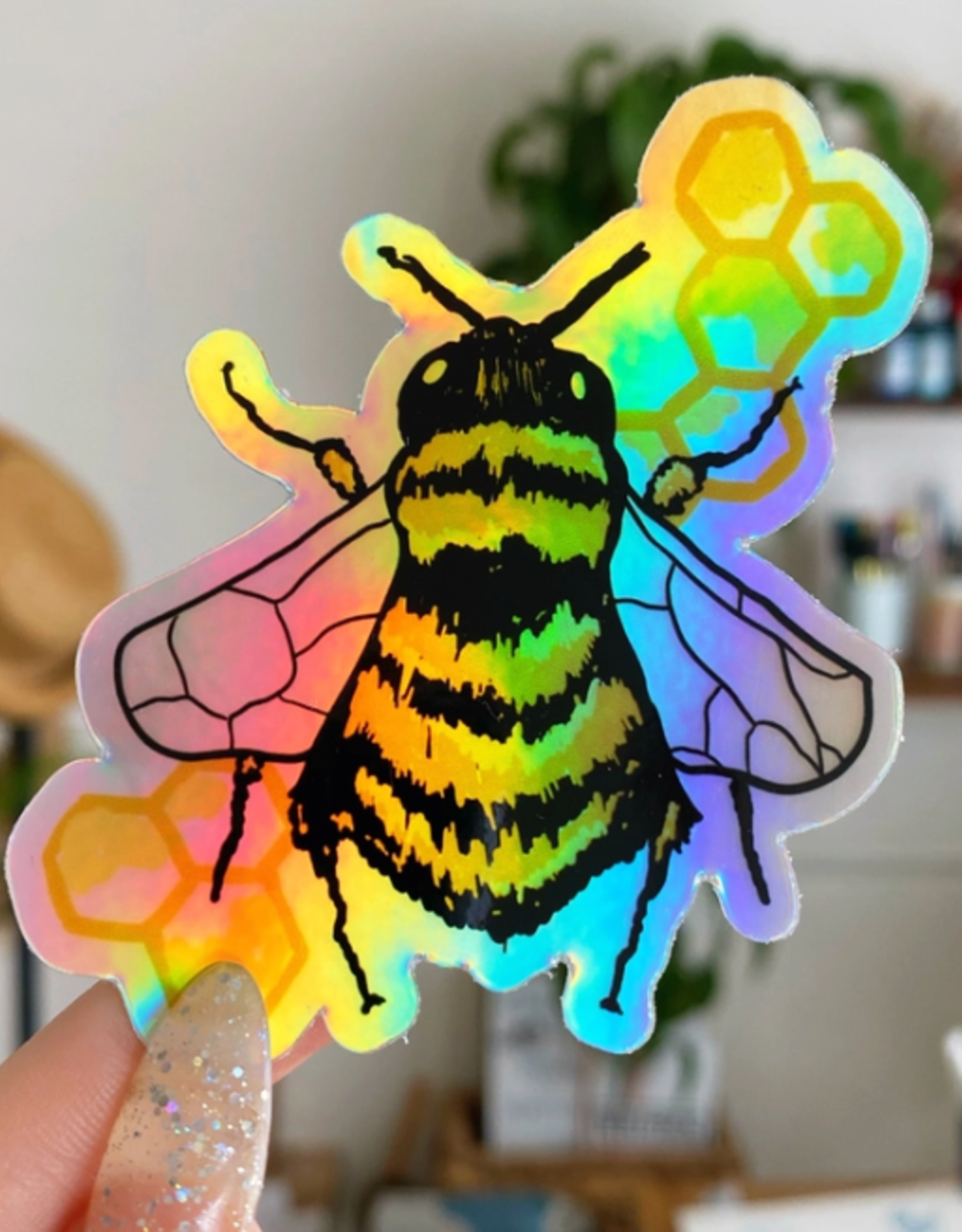 Bee Holographic Sticker
