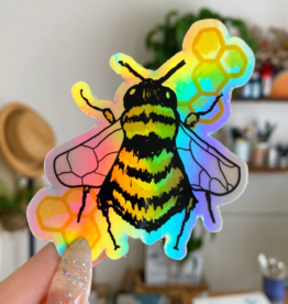 Bee Holographic Sticker