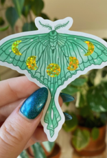 Glitter Luna Moth Sticker