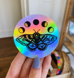 Jess Weymouth Holographic Moons & Moth Sticker